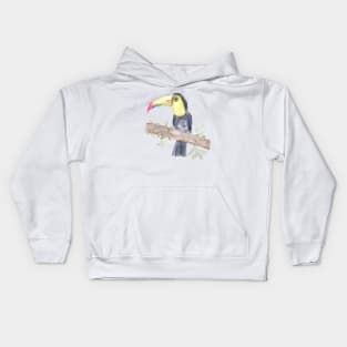 Watercolor Toucan Kids Hoodie